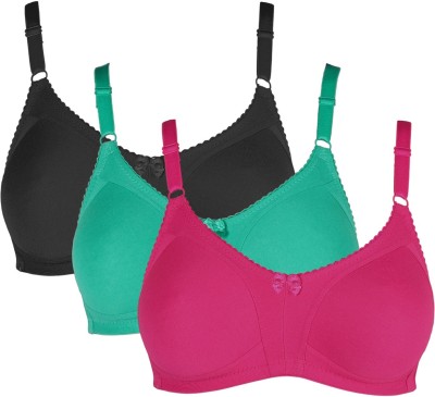 TEENY BOPPER Women T-Shirt Non Padded Bra(Pink, Green, Black)