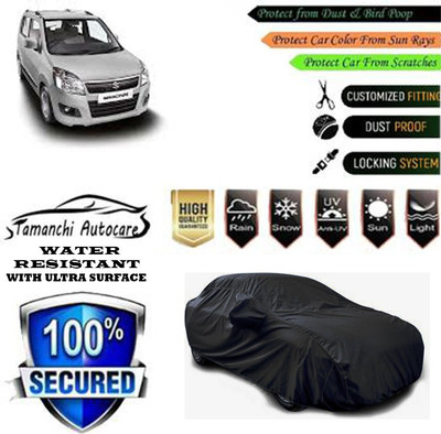 Tamanchi Autocare Car Cover For Maruti Suzuki Wagon R LXI CNG(Black)