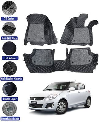 RKPSP Leatherite 7D Mat For  Maruti Suzuki Swift(Black)