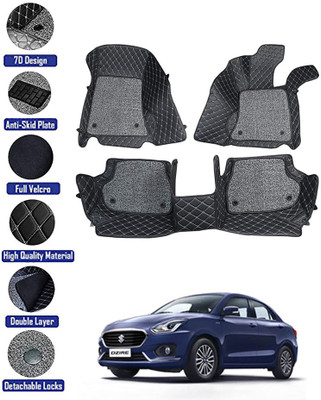 MATIES Leatherite 7D Mat For  Maruti Suzuki Swift Dzire(Black)