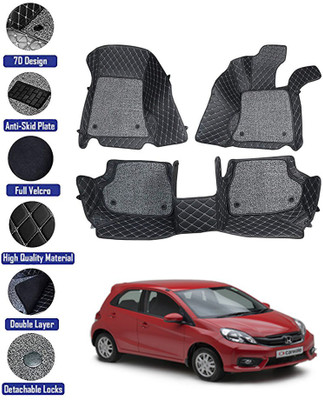 RKPSP Leatherite 7D Mat For  Honda Brio(Black)
