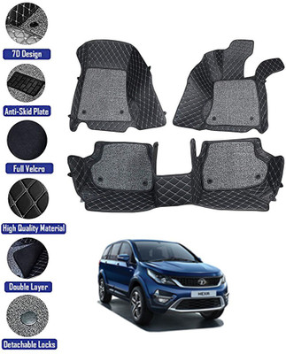 MATIES Leatherite 7D Mat For  Tata Hexa(Black)