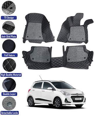 RKPSP Leatherite 7D Mat For  Hyundai Grand i10(Black)