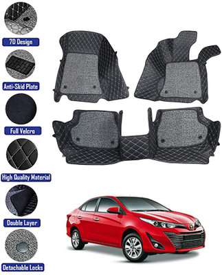 RKPSP Leatherite 7D Mat For  Toyota Yaris(Black)