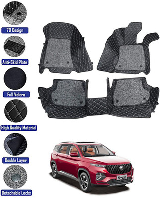MATIES Leatherite 7D Mat For  MG Hector Plus(Black)