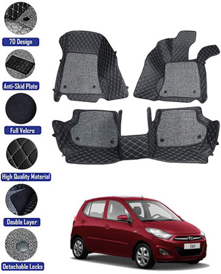 RKPSP Leatherite 7D Mat For  Hyundai i10(Black)