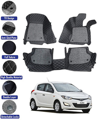 RKPSP Leatherite 7D Mat For  Hyundai i20(Black)