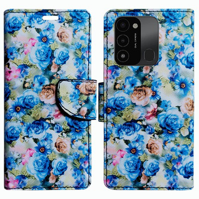 Realgo Flip Cover for Tecno Spark Go 2022(Blue, Pack of: 1)