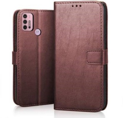 GoPerfect Flip Cover for Motorola Moto G10 Power | Flip Cover| Leather Card Slots| Pouch with Viewing Stand(Brown, Grip Case, Pack of: 1)