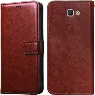 Urban Tech Flip Cover for Samsung Galaxy J7 PrimeFlip Case | Magnetic Closure | Shock Proof Wallet Flip Cover(Brown, Magnetic Case, Pack of: 1)