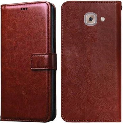 GoPerfect Flip Cover for Samsung Galaxy J7 Max | Flip Cover| Leather Card Slots| Pouch with Viewing Stand(Brown, Grip Case, Pack of: 1)