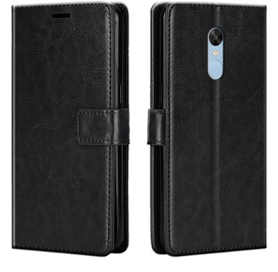 ONCRAVES Flip Cover for Xiaomi Redmi Note 4 (Black, Cases with Holder)(Black, Grip Case, Pack of: 1)