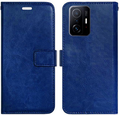 Realgo Flip Cover for Xiaomi 11T Pro 5G(Blue, Pack of: 1)