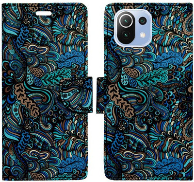 Realgo Flip Cover for Xiaomi 11 Lite NE 5G(Blue, Pack of: 1)