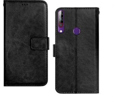 GoPerfect Flip Cover for LG W31 |Leather Finish Flip Cover|Inbuilt Stand & Inside Pockets(Black, Magnetic Case, Pack of: 1)