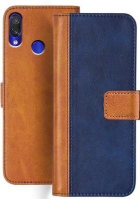 Luxury Counter Flip Cover for Xiaomi Redmi Note 7 Pro/ Xiaomi Redmi Note 7S Premium Quality |Dual Stiched | Back Cover(Multicolor, Shock Proof, Pack of: 1)