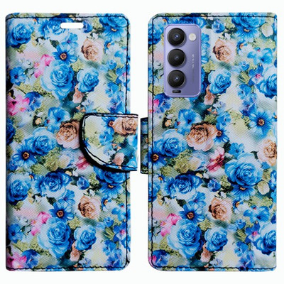 Realgo Flip Cover for Tecno Camon 18(Blue, Pack of: 1)