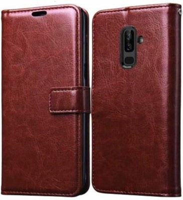 Urban Tech Flip Cover for Samsung Galaxy J8 2018Flip Case | Magnetic Closure | Shock Proof Wallet Flip Cover(Brown, Magnetic Case, Pack of: 1)