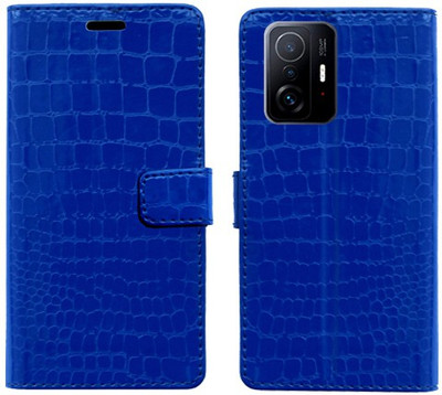 Realgo Flip Cover for Xiaomi 11T Pro 5G(Blue, Pack of: 1)