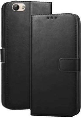 GoPerfect Flip Cover for Vivo Y66 |Leather Finish Flip Cover|Inbuilt Stand & Inside Pockets(Black, Magnetic Case, Pack of: 1)