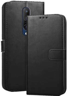 GoPerfect Flip Cover for One Plus 7 PRO |Leather Finish Flip Cover|Inbuilt Stand & Inside Pockets(Black, Magnetic Case, Pack of: 1)