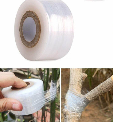 SAMPIN BRIGHT/White Stretching Film Small Wrapping Roll 50 mm / 2 inch | Grafting Tape | Luggage Packing Wrapping Film | Packing Roll | transparent | Shrink Wrap (Manual)(Bright White)