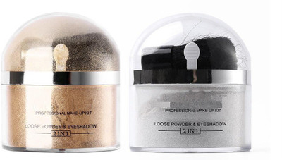 YAWI 3D MAKE UP LONG LASTING SHIMMERY HIGHLIGHTER COMPACT Compact(GOLD, SILVER, 40 g)