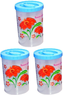 Homix Plastic Grocery Container  - 2 L(Pack of 3, Blue)