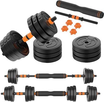 Sporto Fitness 20 KG 2 IN 1 DUMBBELL ORANGE Adjustable Dumbbell