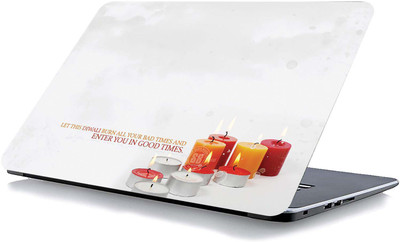 qth GRAPHICS LAP-5327 VINYL Reusable Laptop Skin Compatible for 15.6 inch(Theme: Patterns)