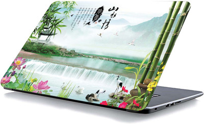 qth GRAPHICS LAP-5039 VINYL Reusable Laptop Skin Compatible for 15.6 inch(Theme: Nature)