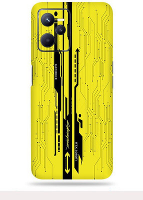OggyBaba Realme C35 Mobile Skin(Yellow Cyberpank Multicolor Skin With Ultra Matte Finish)