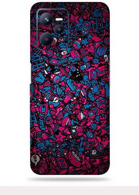 WeCre8 Skin's Realme C35 Mobile Skin(Blue Doodle Multicolor Skin With Ultra Matte Finish)