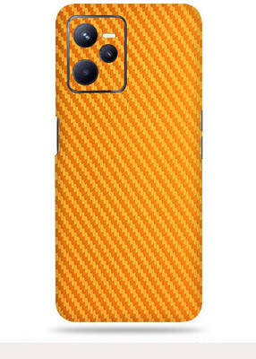 WeCre8 Skin's Realme C35 Mobile Skin(Golden Carbon Fiber Skin With Ultra Matte Finish)