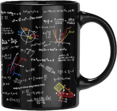 CHARMING Mathematics Equation Printed 11 oz Ceramic Black Coffee (350 ml,Pack of 1 ) Ceramic Coffee Mug(330 ml)