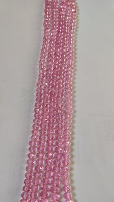 Siddka Pink Colour Crystal Beads 8mm (1 line 70Beads) Crystal Crystal Necklace