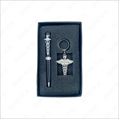Shri R K Doctor Symbol Keychain Ball Pen(Pack of 2, Blue)