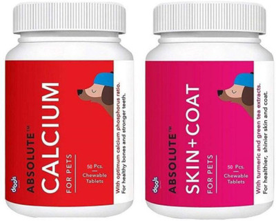 Drools Drools calcium 50 + skin coat 50 tablet combo each supplement Milk 0.4 kg (2x0.2 kg) Dry Adult, New Born, Senior, Young Dog Food Drools Drools calcium 50 + skin coat 50 tablet combo each supplement Milk 0.4 kg (2x0.2 kg) Dry Adult, New Born, Senior, Young Dog Food