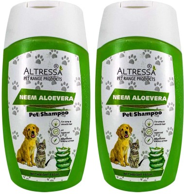 ALTRESSA Neem Aloe Vera Pet Shampoo, pH Balanced, Boost Volume for Shiny & Smooth Hair Anti-dandruff, Anti-itching, Conditioning Neem, Aloe Vera Dog Shampoo(300 ml)
