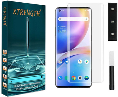 XTRENGTH Edge To Edge Tempered Glass for OnePlus 8(Pack of 1)