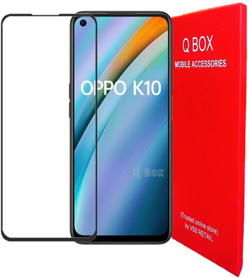 Q Box Edge To Edge Tempered Glass for Oppo K10(Pack of 1)