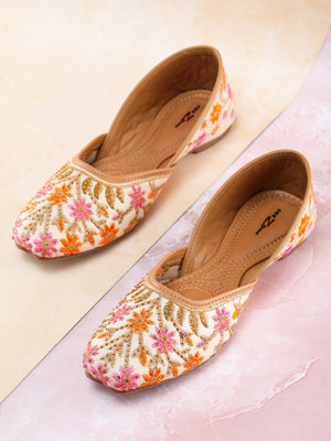 Shezone Bellies For Women(Off White , 4)