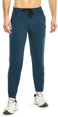 Dressify Striped Men Blue Track Pants
