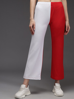 TANDUL Regular Fit Women White, Red Trousers