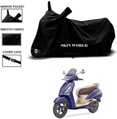 THE REAL ARV Waterproof Two Wheeler Cover for TVS(Jupiter classic, Black)
