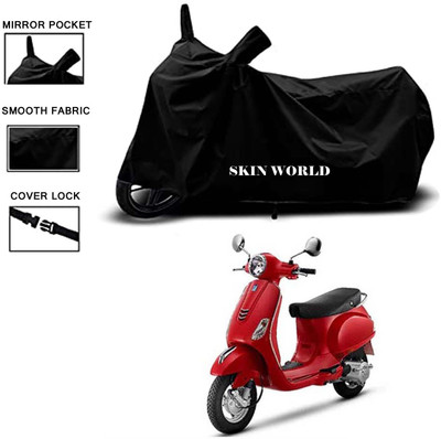 APNEK Waterproof Two Wheeler Cover for Vespa(Vespa LX 125, Black)