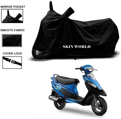 APNEK Waterproof Two Wheeler Cover for TVS(Pep Plus, Black)