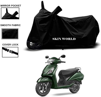 THE REAL ARV Two Wheeler Cover for TVS(Jupiter 125, Black)