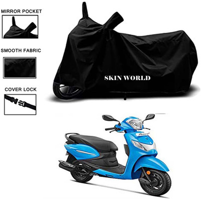 Mdstar Waterproof Two Wheeler Cover for Hero(Pleasure Plus, Black)