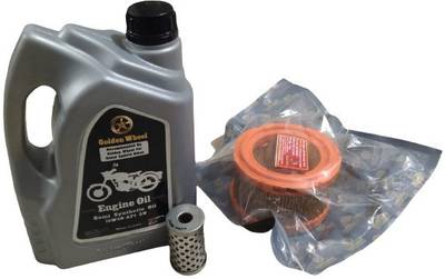 golden wheel ROYAL ENFIELD SERVICE KIT WITH BIG AIR FILTER ROYAL ENFIELD CLASSIC 350 SERVICE KIT WITH BIG AIR FILTER Synthetic Blend Engine Oil